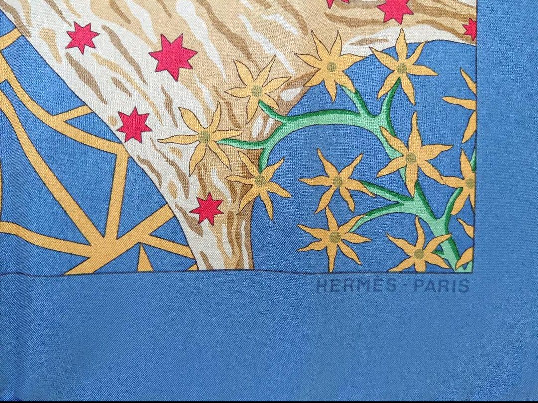 極美品！HERMES カレ90 AXIS MUNDI 世界中心軸 スカーフ