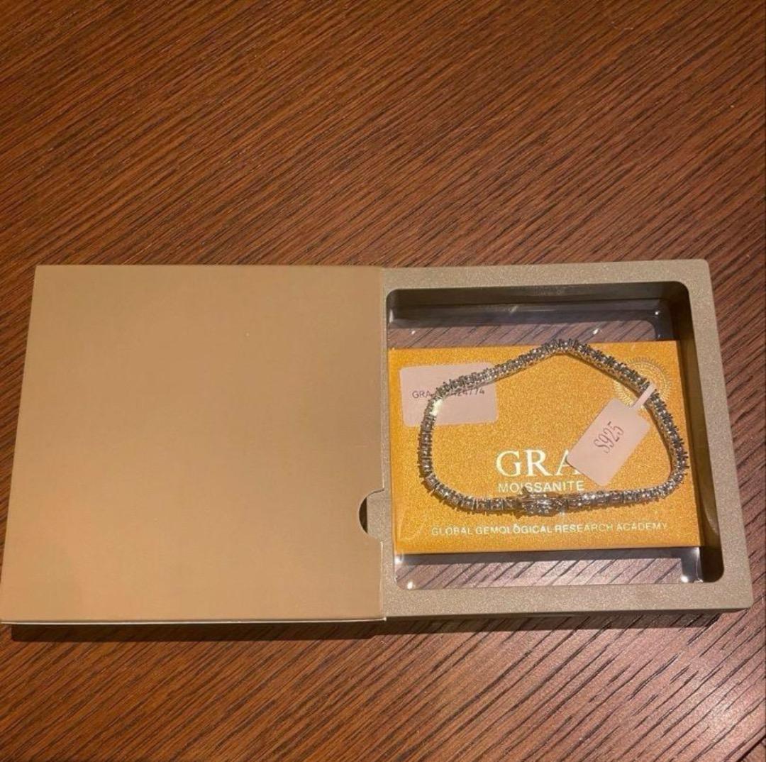 【大人の手元に】モアサナイト×シルバー925テニスチェーンブレスレット