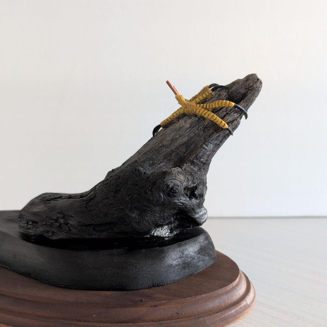 ok0330さま専用 ハヤブサとオオルリ 木彫りの野鳥　野鳥彫刻