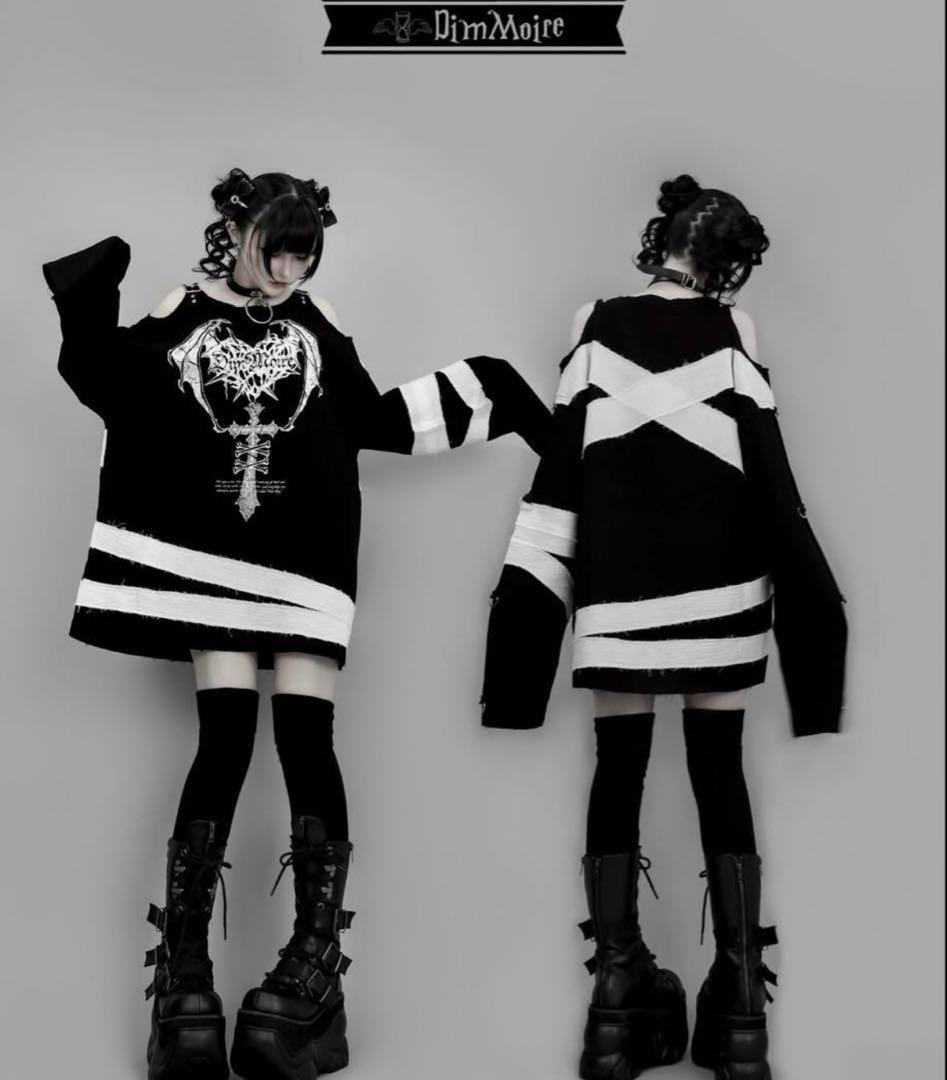 DimMoire 救済の十字ガーゼトップス black