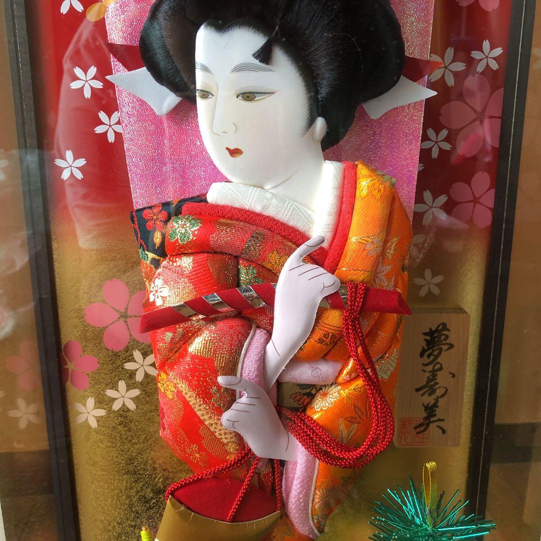 夢寿美（ガラスケース入り羽子板）