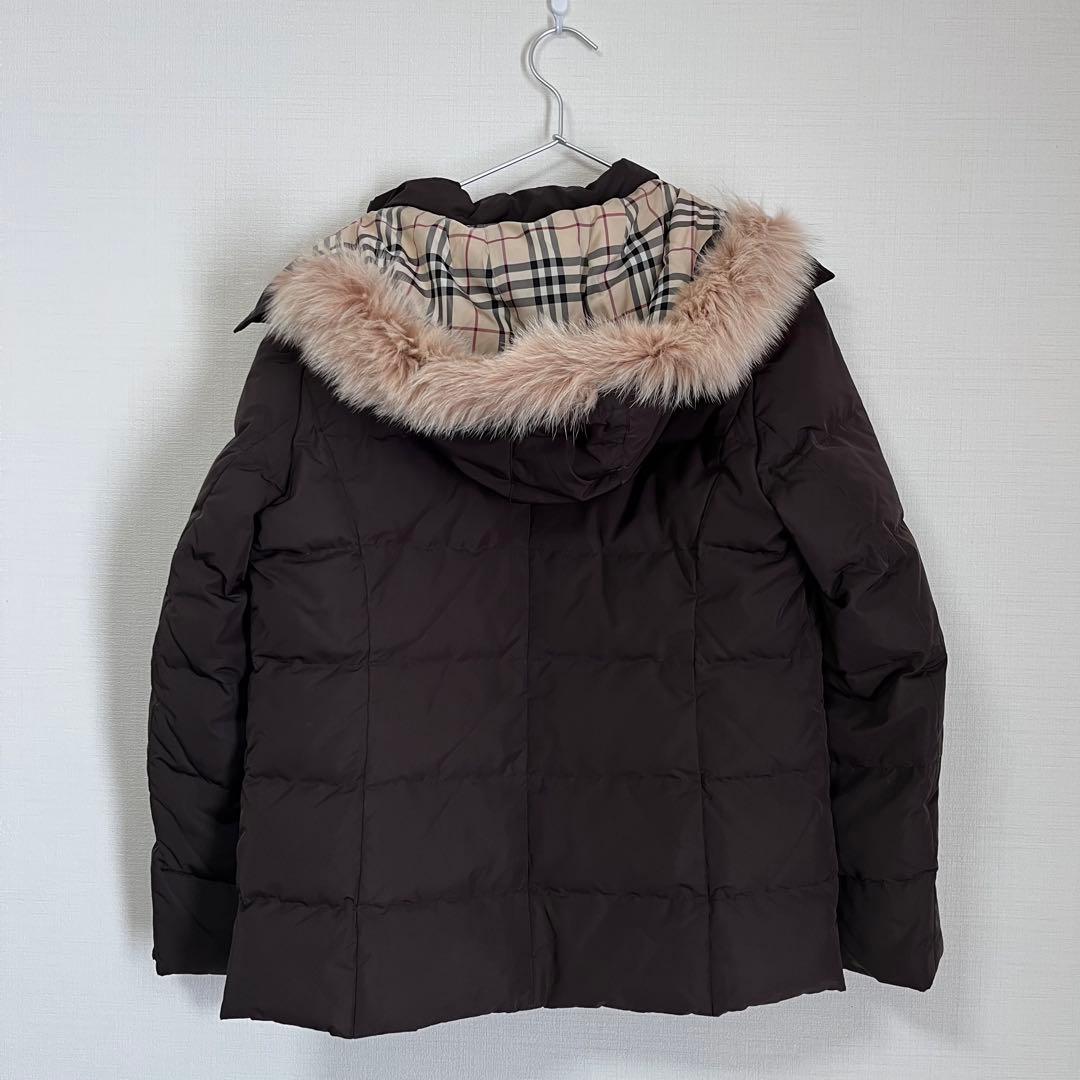 BURBERRY LONDON フォックスファー付 ダウンジャケット