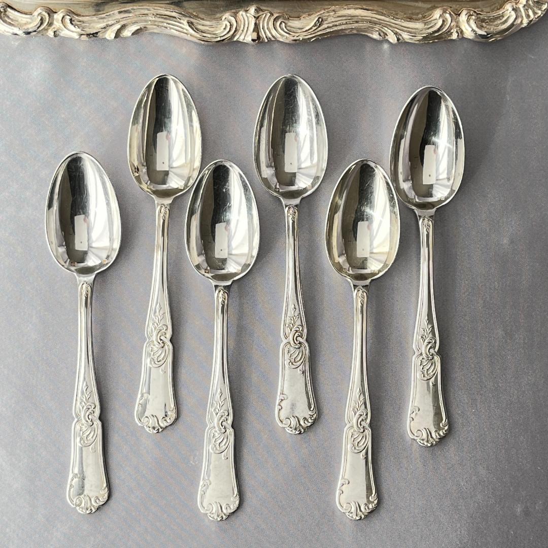 【仏蘭西】 Louis XV コーヒースプーン 6本【シルバープレート】