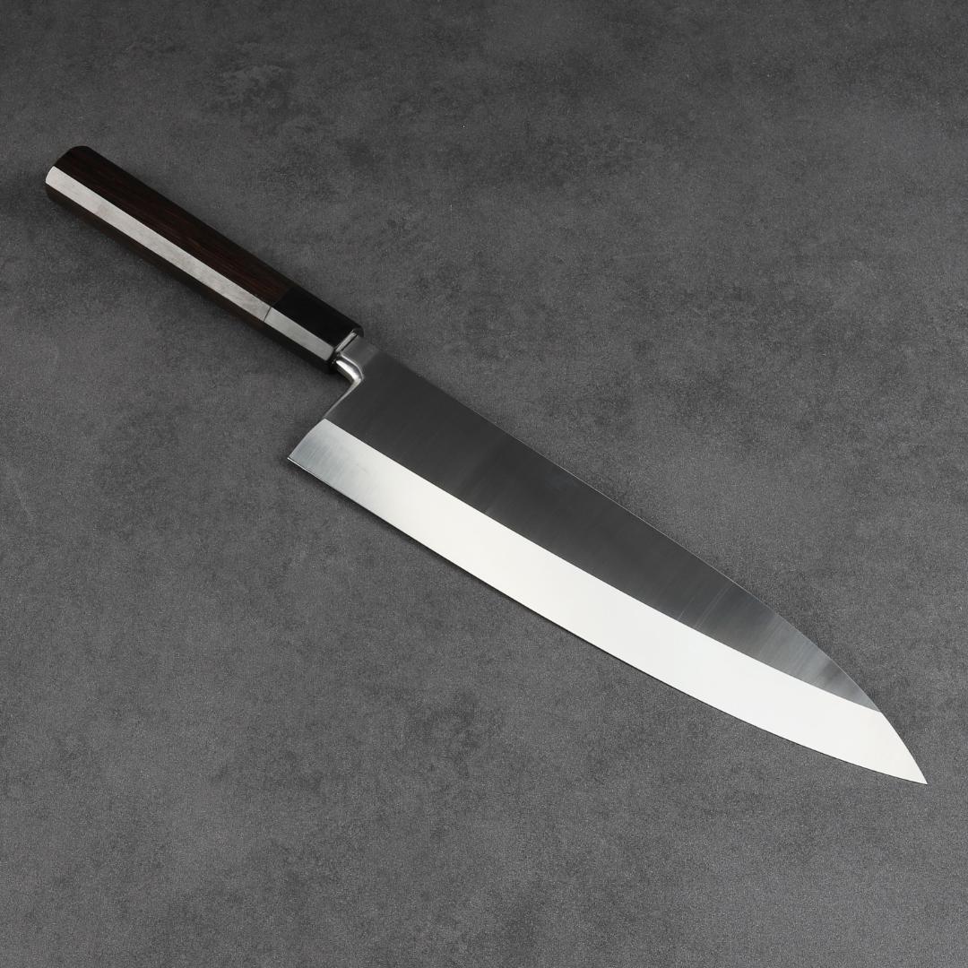 6766 限定セール 大出刃包丁 9寸 刺身包丁 本出刃 黒檀黒水牛角八角柄