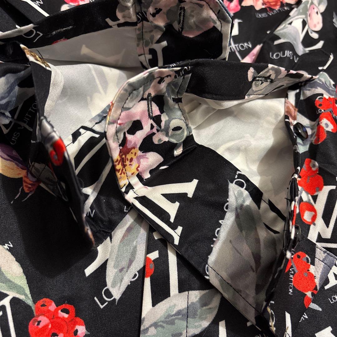 LOUIS VUITTON フラワープリント長袖シャツ