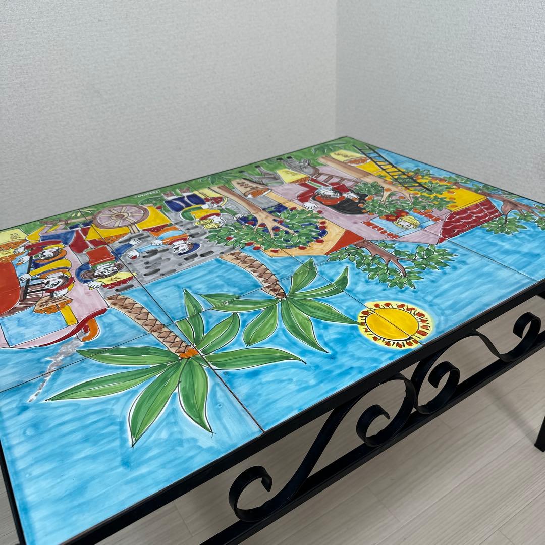 LA MUSA社 ラムーザ シチリア島 ハンドメイド センターテーブル※i4※