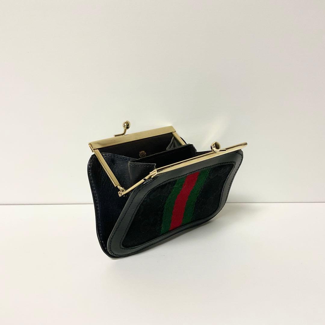 Gucci グッチ がま口 ケース 小銭入れ シェリーライン