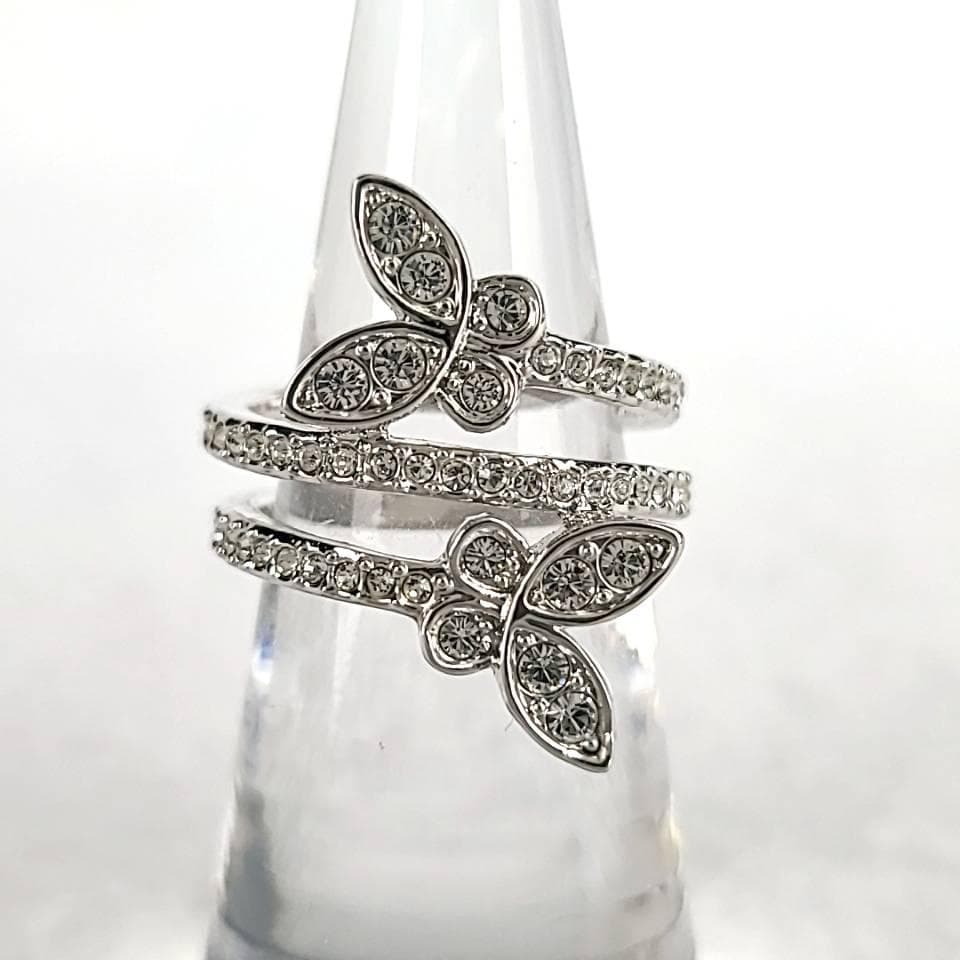 ▽極上品▽スワロフスキー　リング　指輪　ナイチンゲール　バタフライ　52 11号