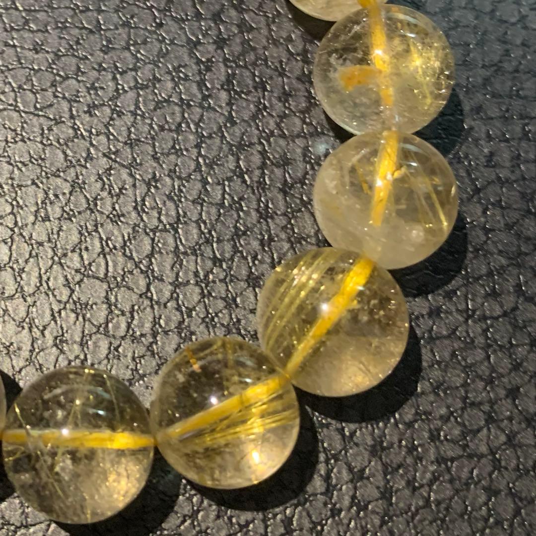 新品　天然ゴールドルチルクォーツ　大玉