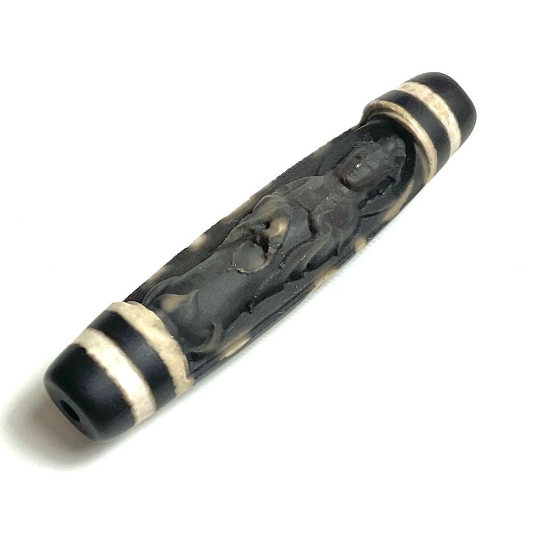 黒九眼観音立像天珠