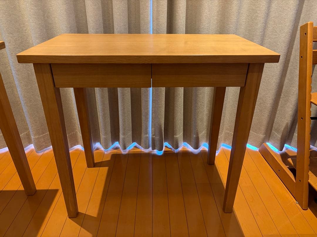 無印良品 デスク 美品 /タモ材 パーソナルデスク 幅80cm （2）