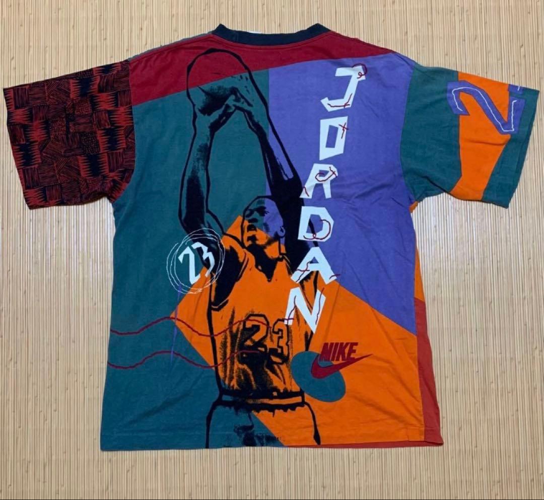 h*a様 ヴィンテージ jordan ジョーダン 総柄 Tシャツ　オールド　ナイ