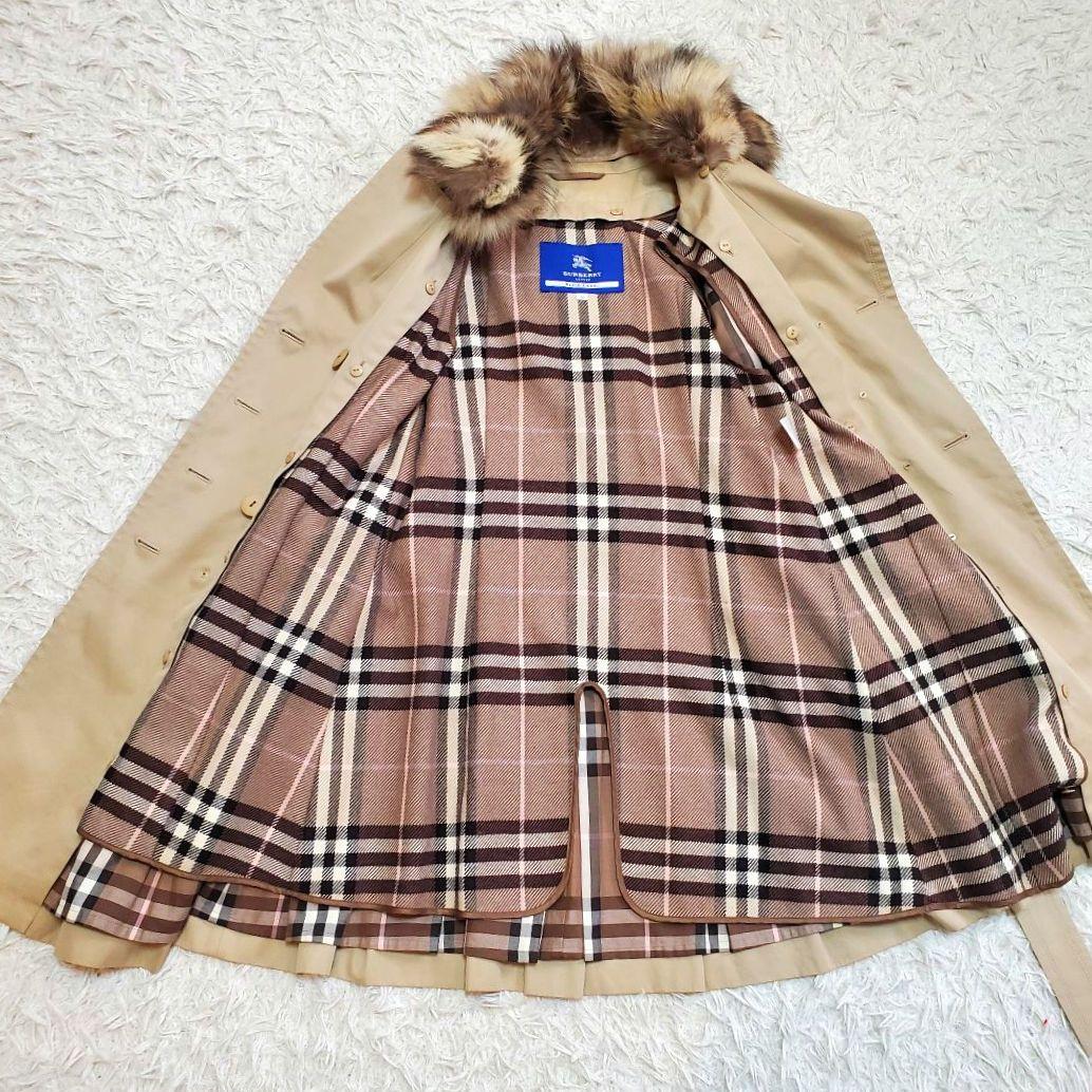 美品 バーバリーロンドン トレンチコート プリーツ ライナー付　ノバチェック