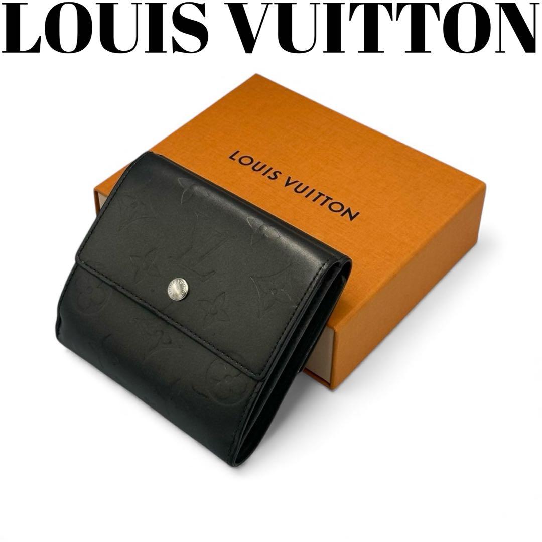 【美品】ルイヴィトン Wホック財布 モノグラム マット 3つ折り財布