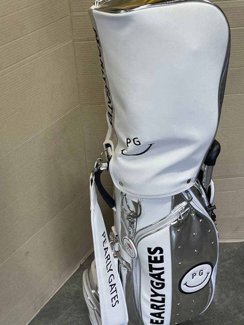 キャディバッグ ホワイト✖️シルバーpg