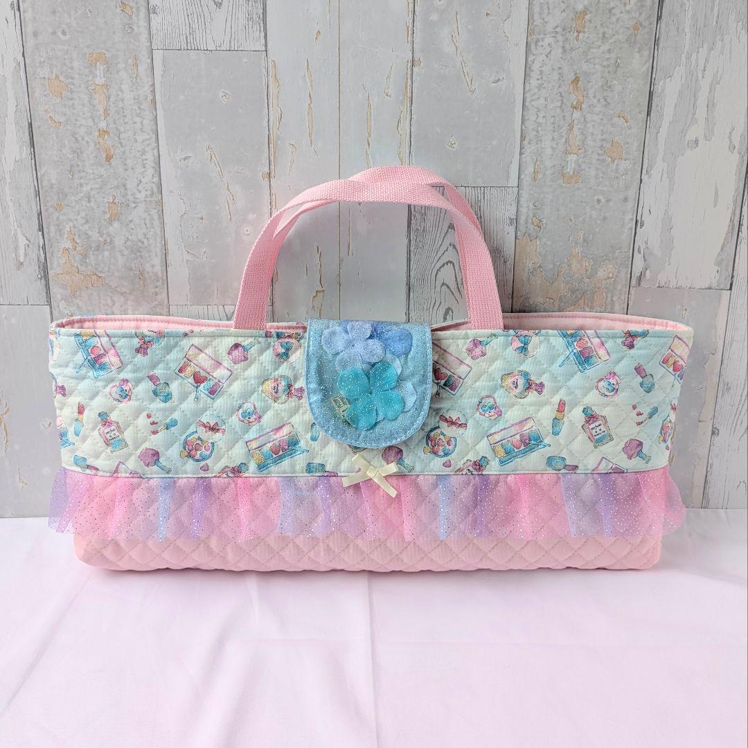 ピアニカケース　鍵盤ハーモニカケース　ラメ入りコスメ柄