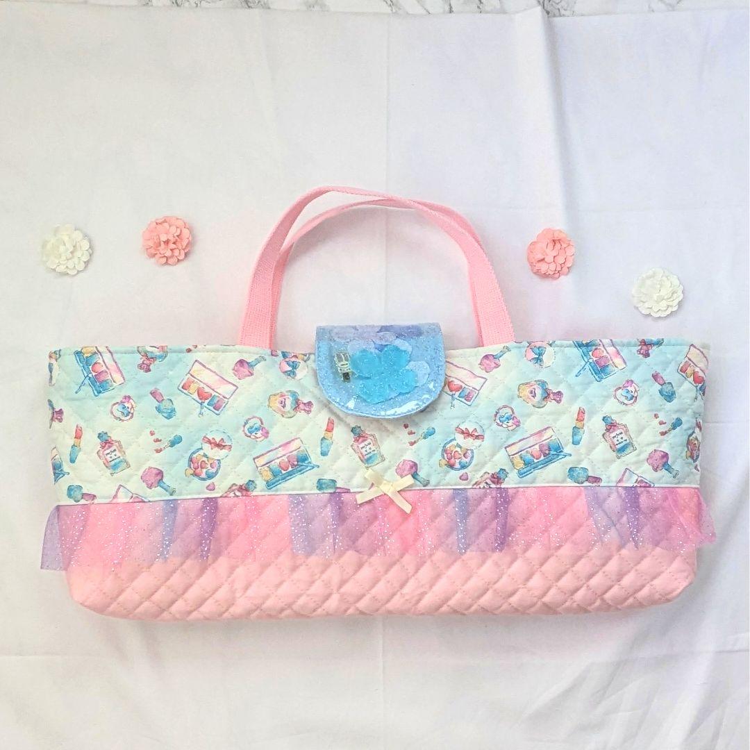 ピアニカケース　鍵盤ハーモニカケース　ラメ入りコスメ柄