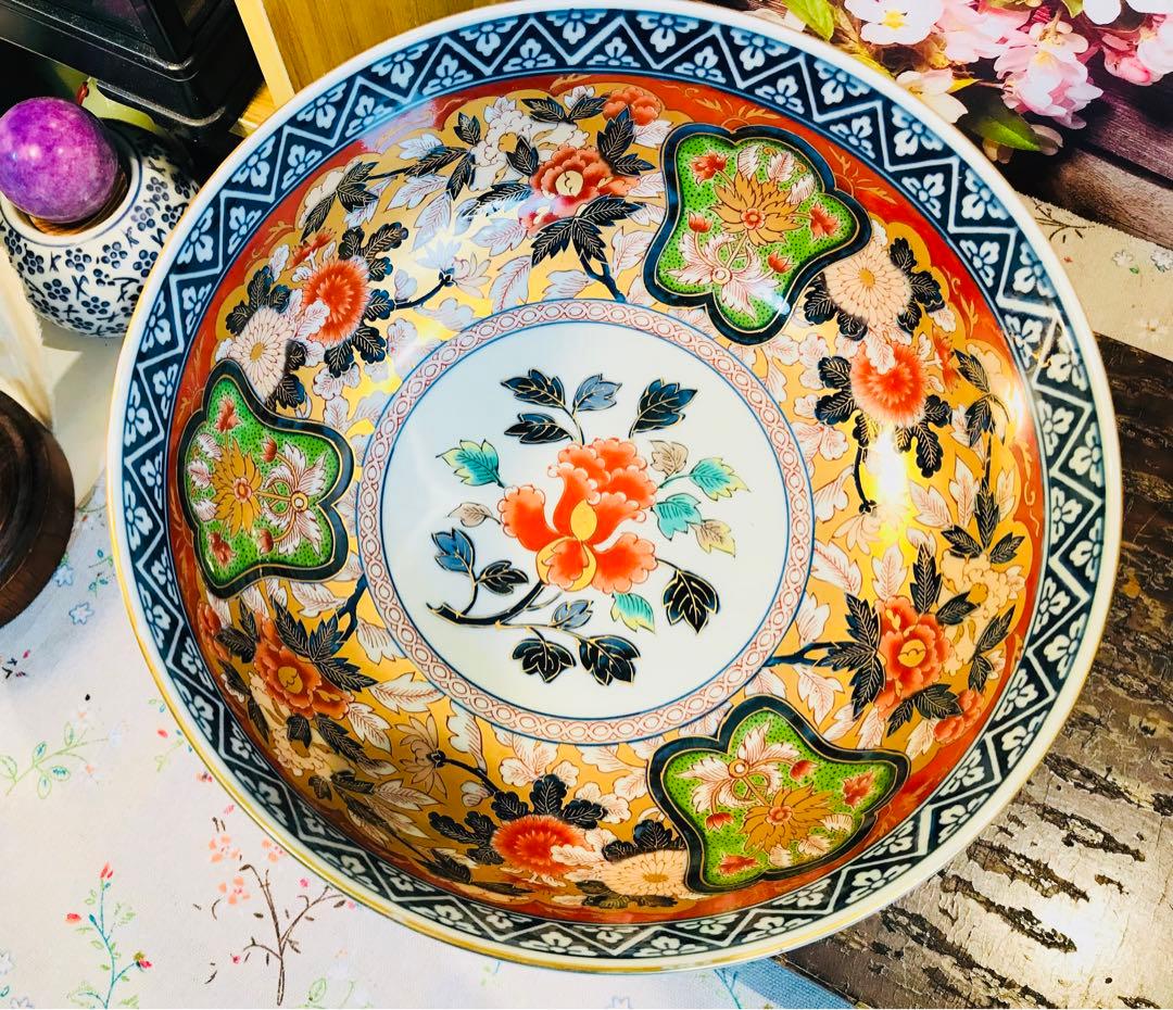 昭和其泉 世那大平 金彩　大鉢　金魚鉢　未使用