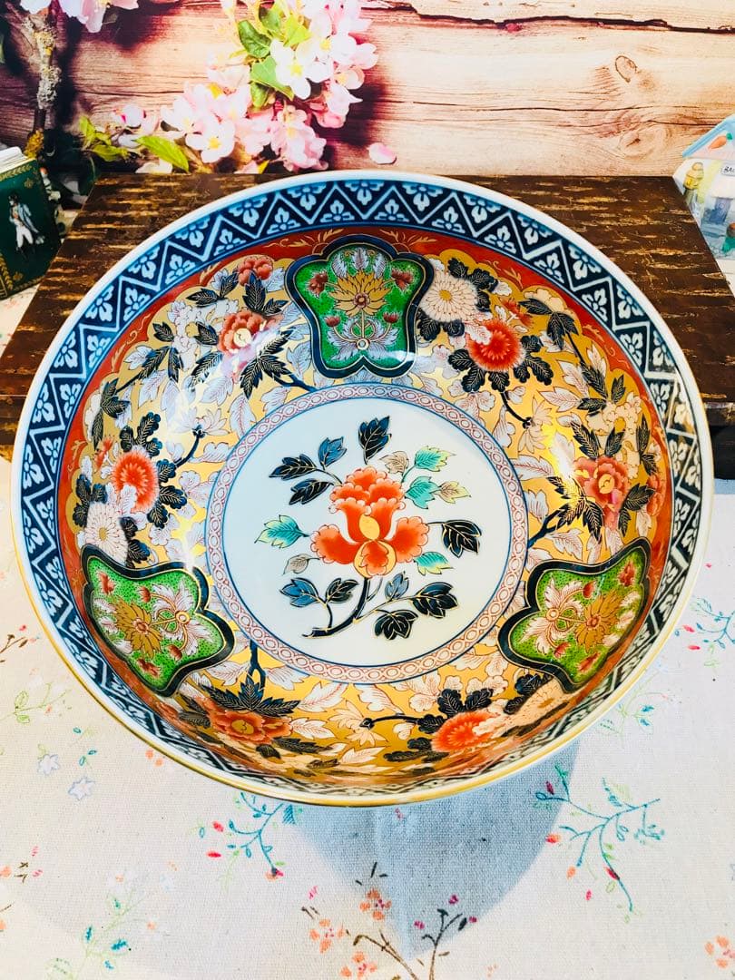 昭和其泉 世那大平 金彩　大鉢　金魚鉢　未使用