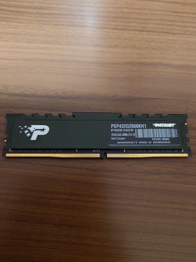動作確認済み PATRIOT 16GB×1枚 DDR4 2666MHz「2」