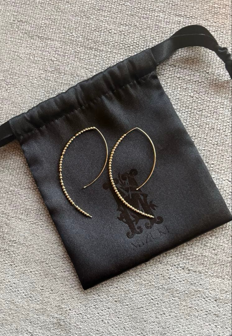 MIZUKIバナナフープピアス 14KYGラージ