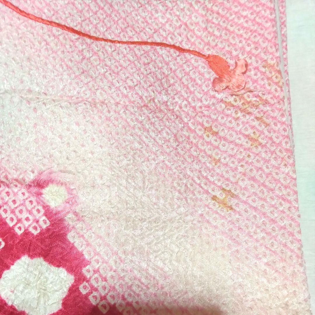 正絹☆本総絞り☆枝梅を背景に貝桶や貝合わせが雅な趣を漂わせる7歳七五三向け祝い着