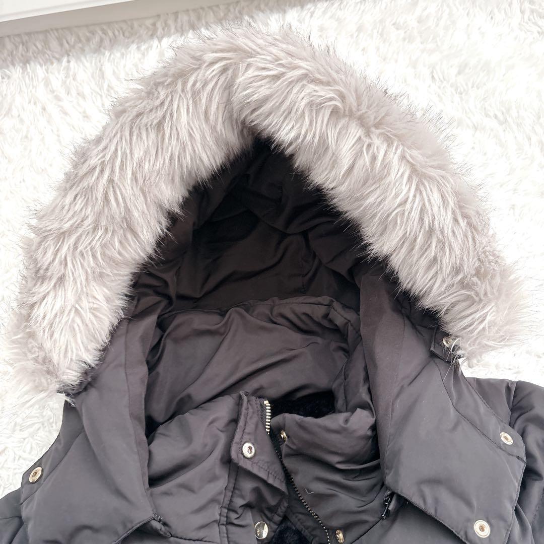 ⭐️売り切りセール中⭐️ ザラ ダウン ロングコート ボア ベルト ファー L