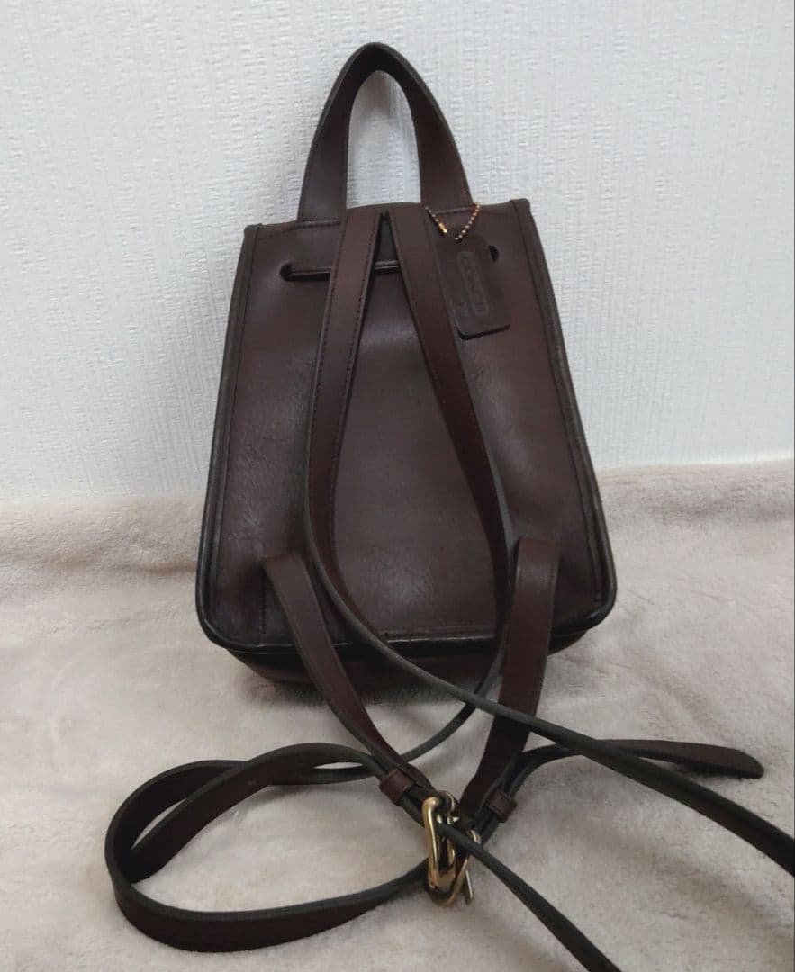 COACH オールドコーチ レザーリュック9960(アメリカ製) ダークブラウン