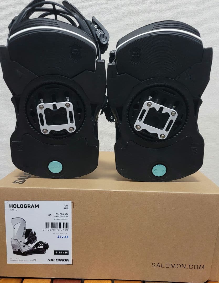 【美品】Salomon Hologram ビンディング M ホワイト ブラック