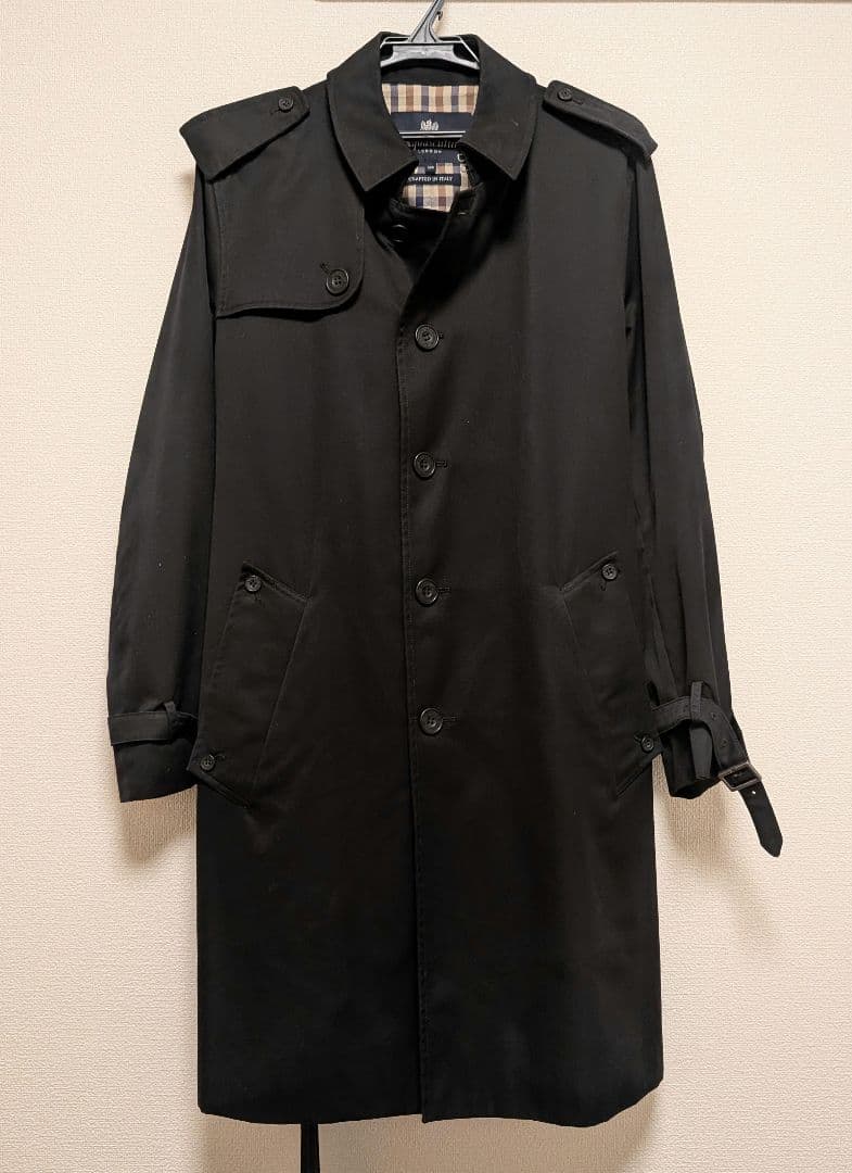 aquascutum シングルトレンチコート イタリア製