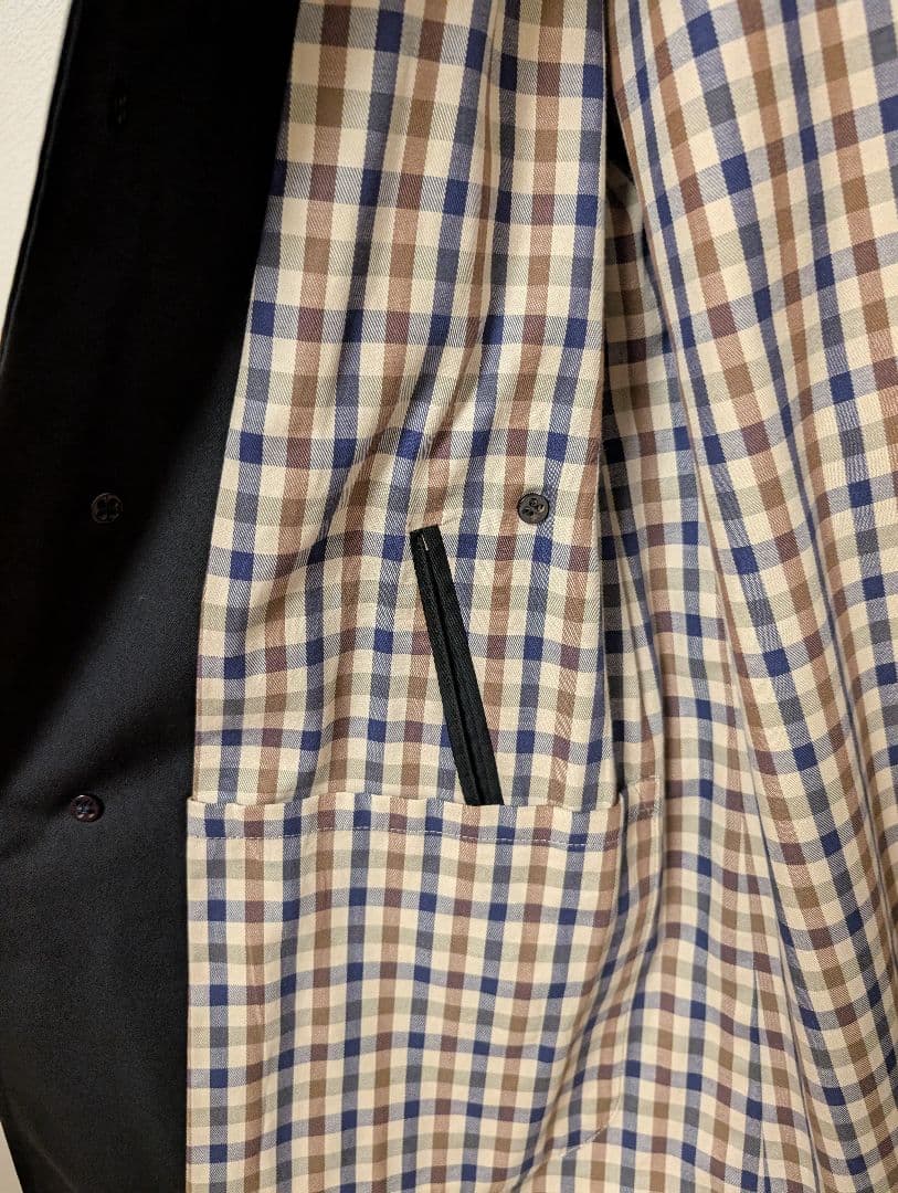 aquascutum シングルトレンチコート イタリア製