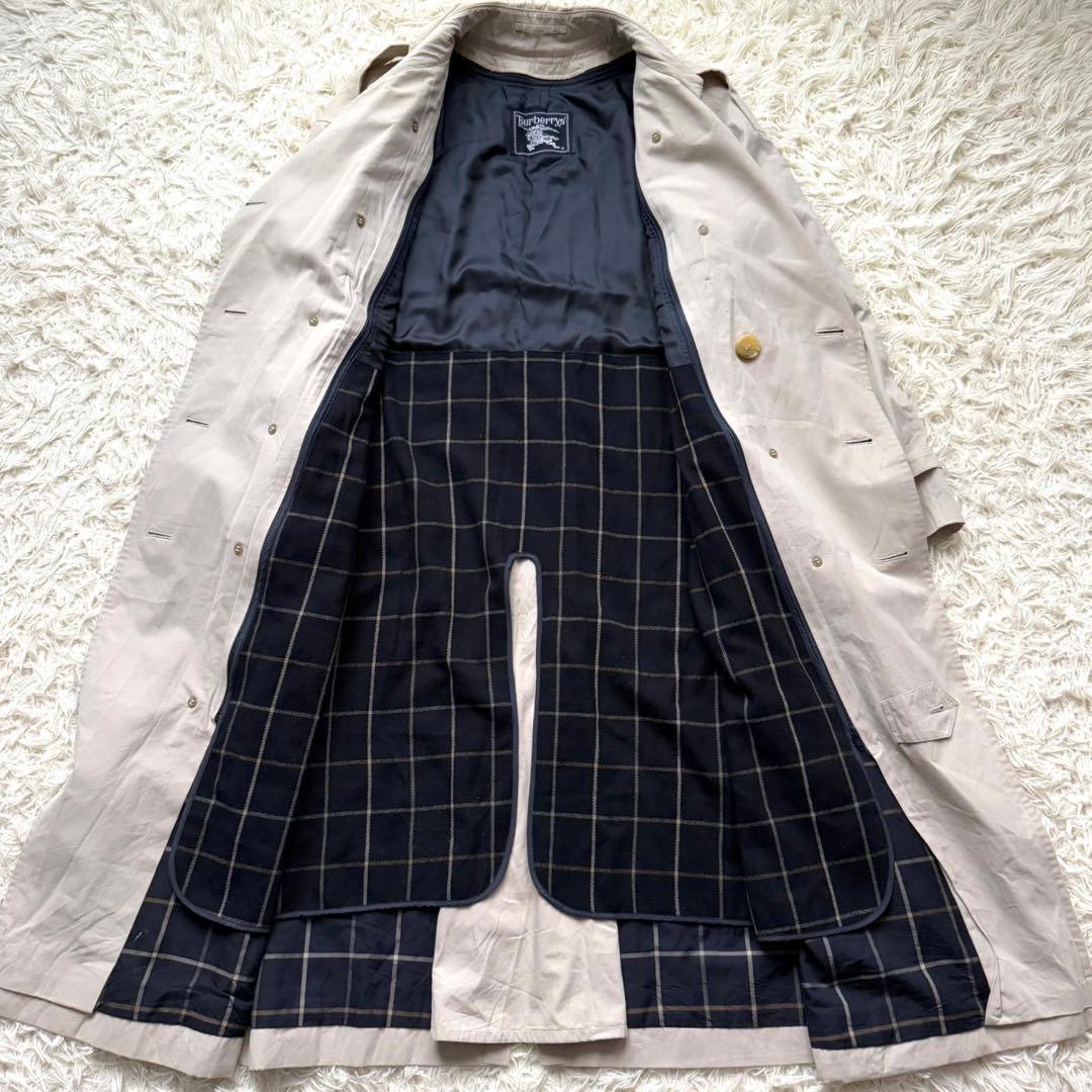 バーバリー　ダブル　トレンチコート　ライナー　ベルト付き チェック　ベージュ