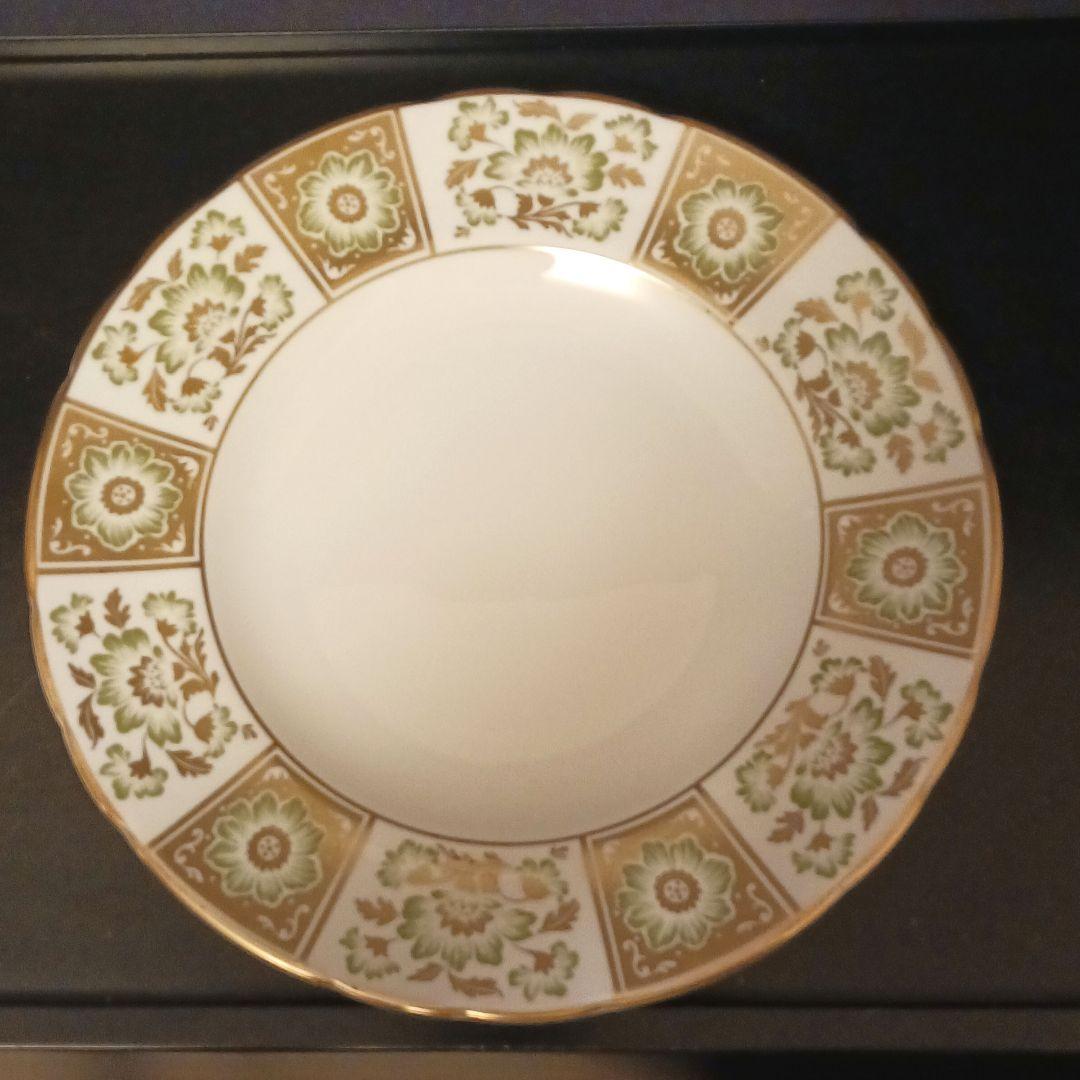 ロイヤルクラウンダービー グリーンダービーパネル プレート27cm ①