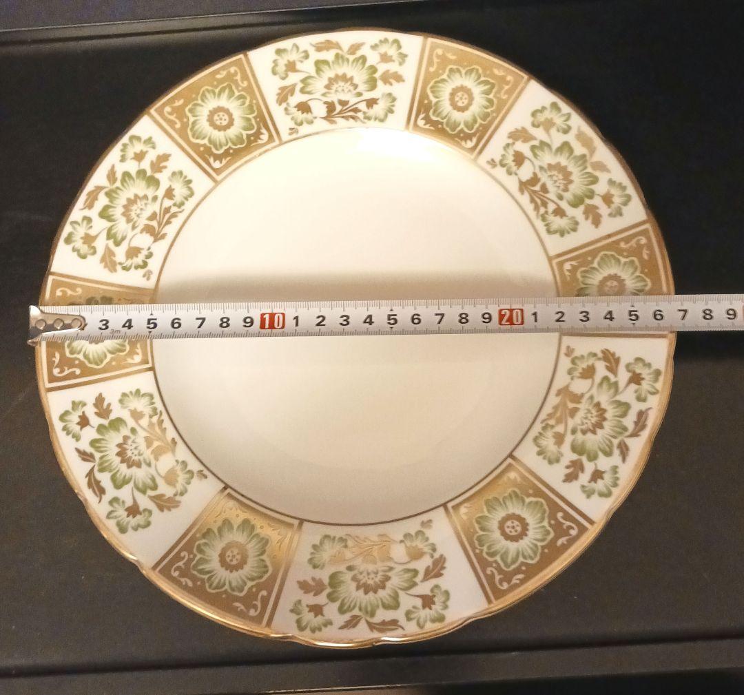 ロイヤルクラウンダービー グリーンダービーパネル プレート27cm ①