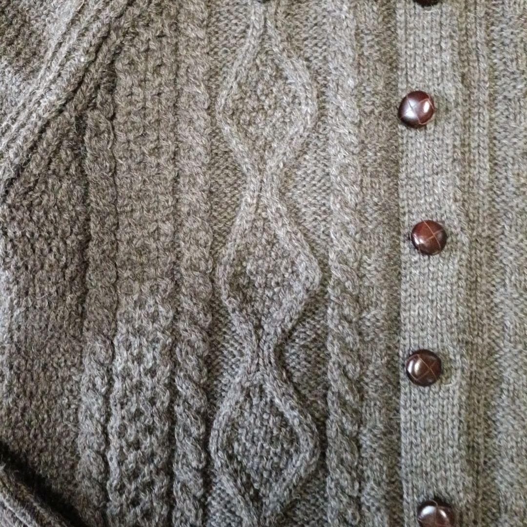 ✦BLACK SHEEP 英国製 アランニットカーディガン ピュアオイルドウール