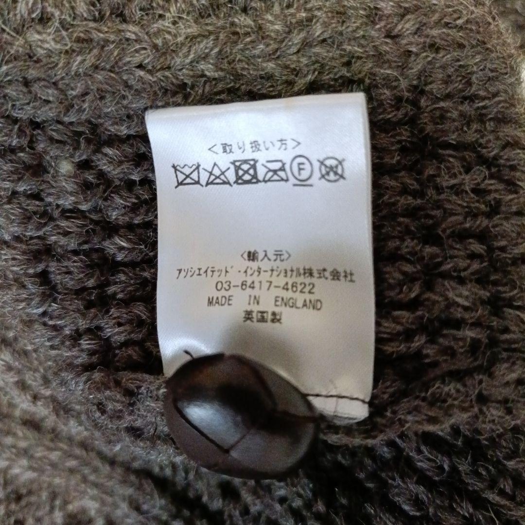 ✦BLACK SHEEP 英国製 アランニットカーディガン ピュアオイルドウール