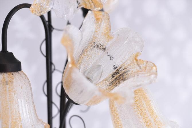 【新品】イタリアンスタイル ５灯 フロアランプ ブラウン 茶色