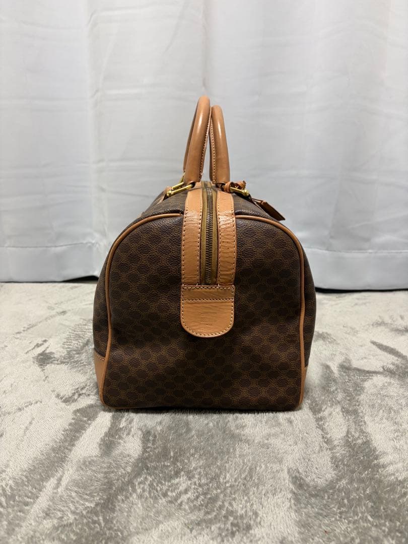 CELINE ボストンバッグ旅行バッグトラベル マカダムPVC/レザーブラウン