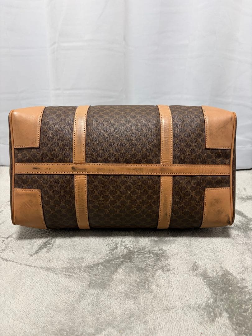CELINE ボストンバッグ旅行バッグトラベル マカダムPVC/レザーブラウン
