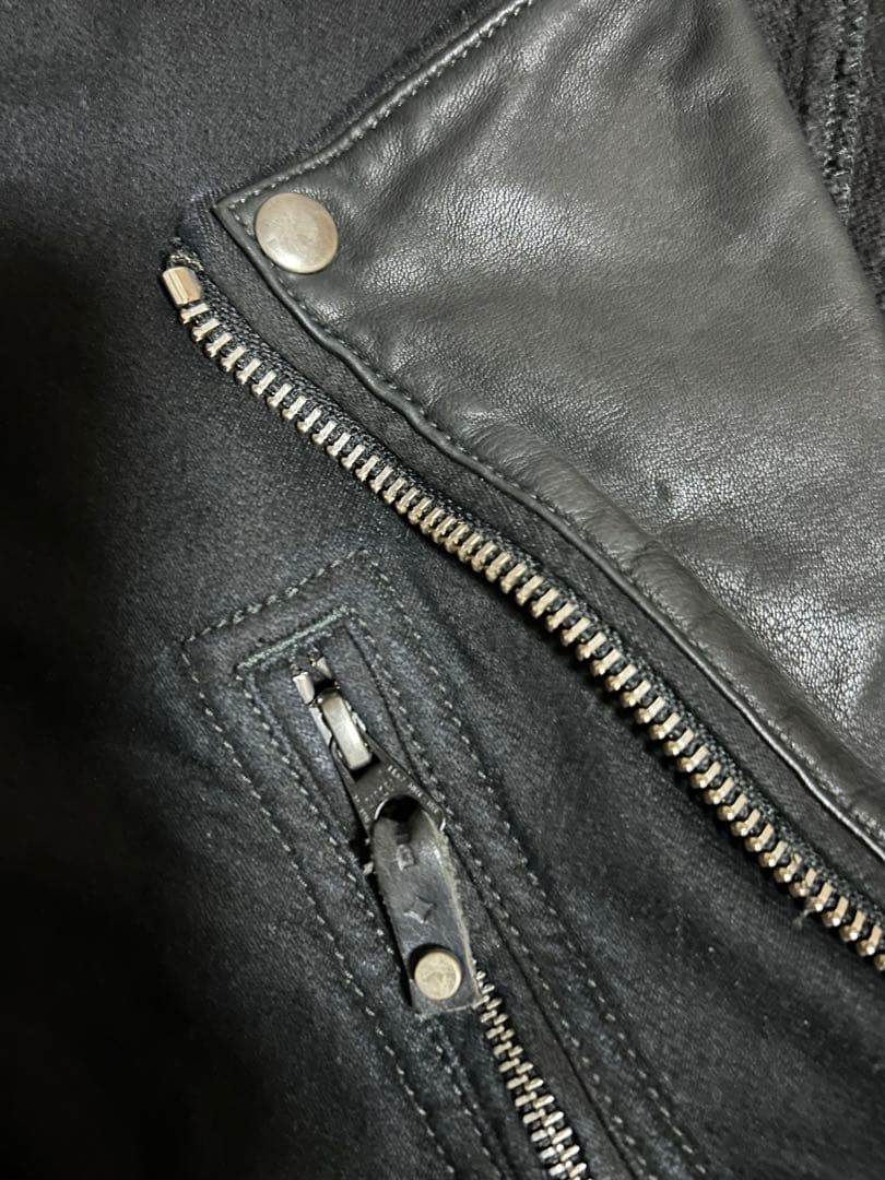 DIESEL ブラック ダブルライダースジャケット