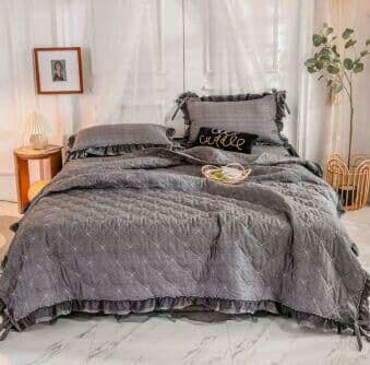 ^夏 布団 セミ 4点セット ベッドスカート枕カバー 柔らかい 肌さわり6