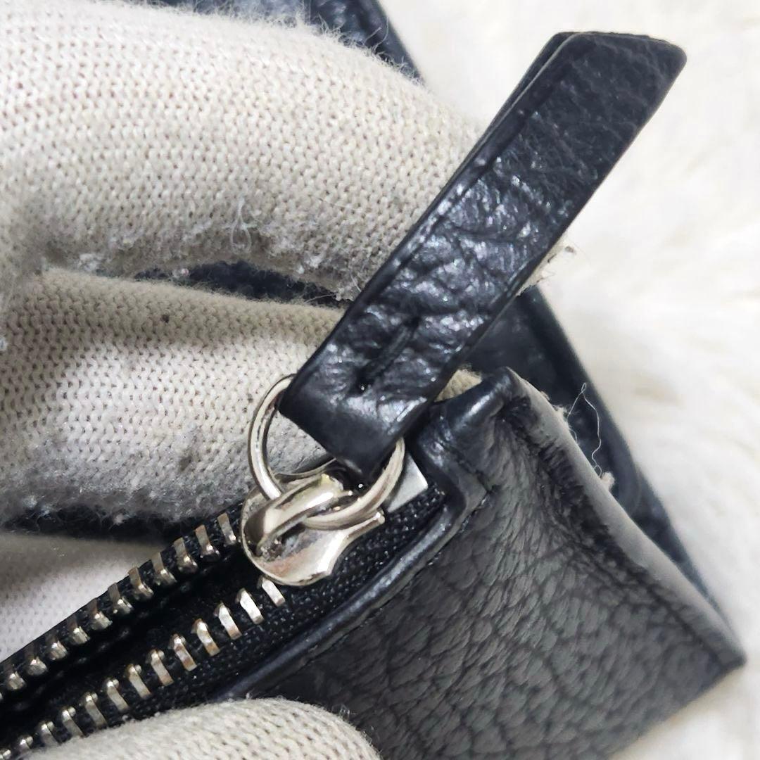 ✨極美品　正規品✨マルジェラ　三つ折り　カレンダー　4ステッチ　ブラック　レザー