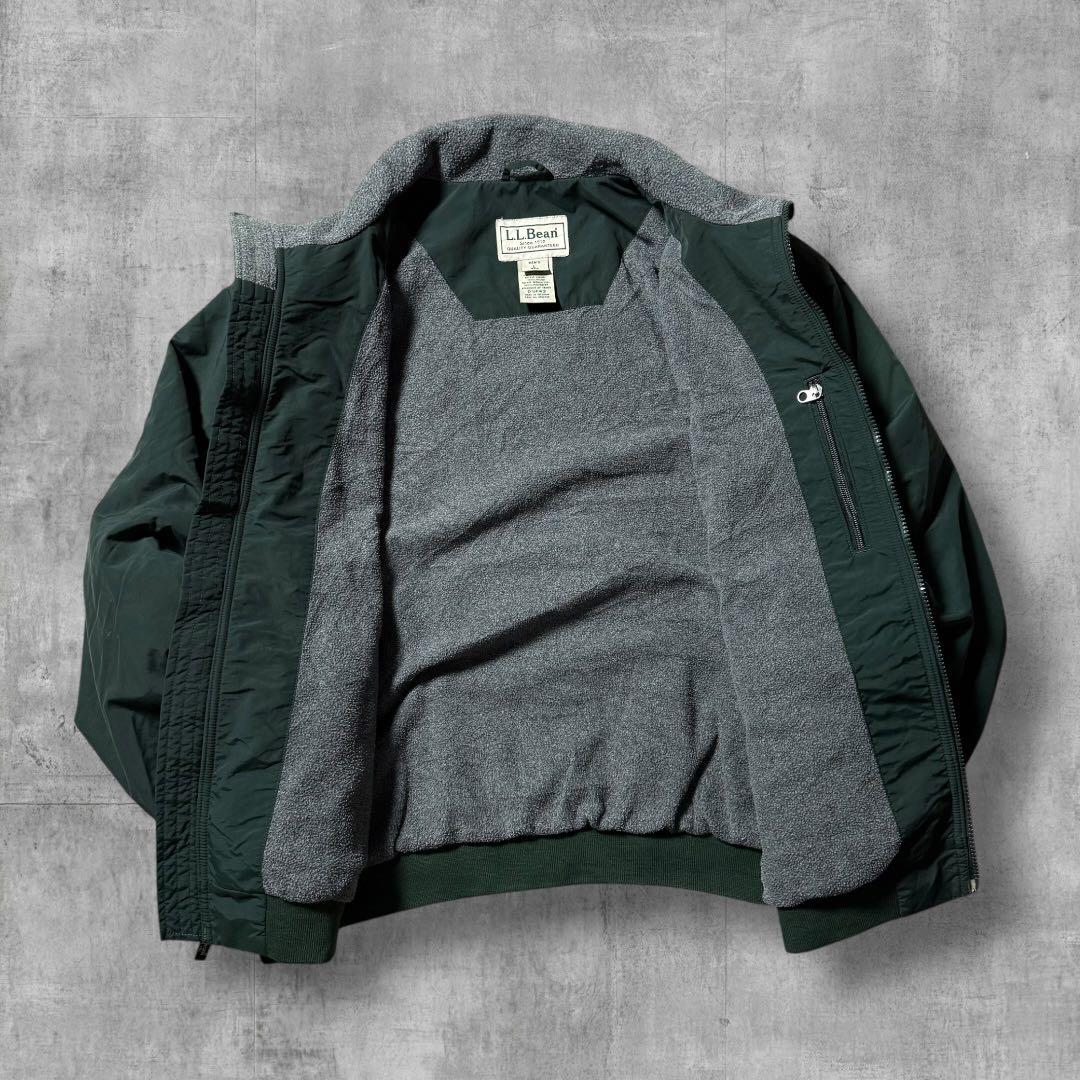 2429 古着00sエルエルビーンウォームアップジャケット刺繍ロゴ短丈ゴープコア