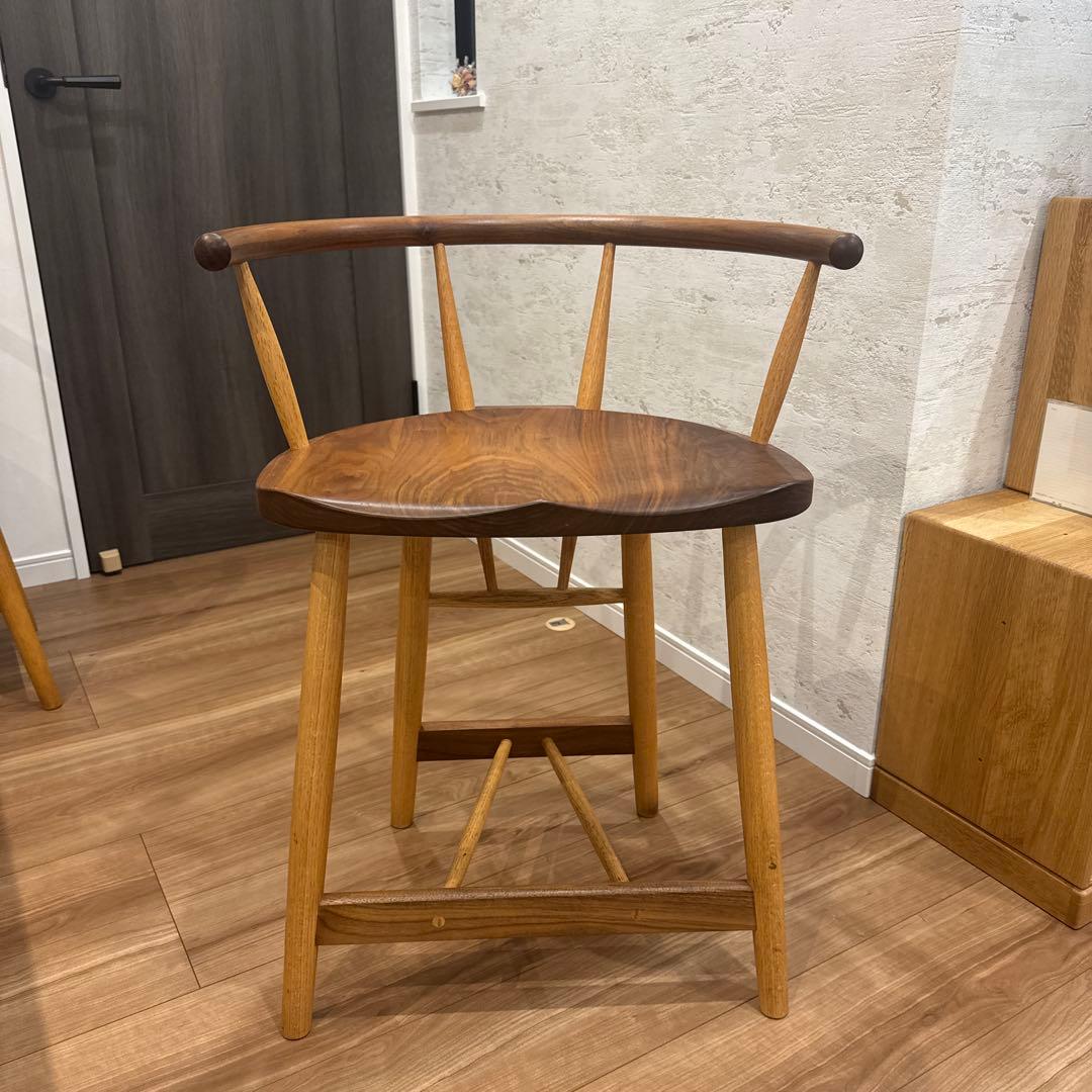 木製アームチェア ブラウン　柏木工　高山ウッドワークス　wood works