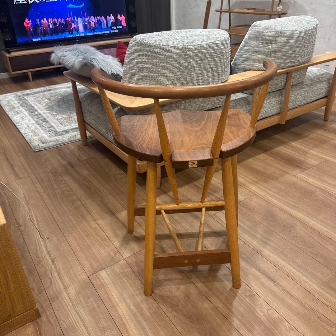 木製アームチェア ブラウン　柏木工　高山ウッドワークス　wood works