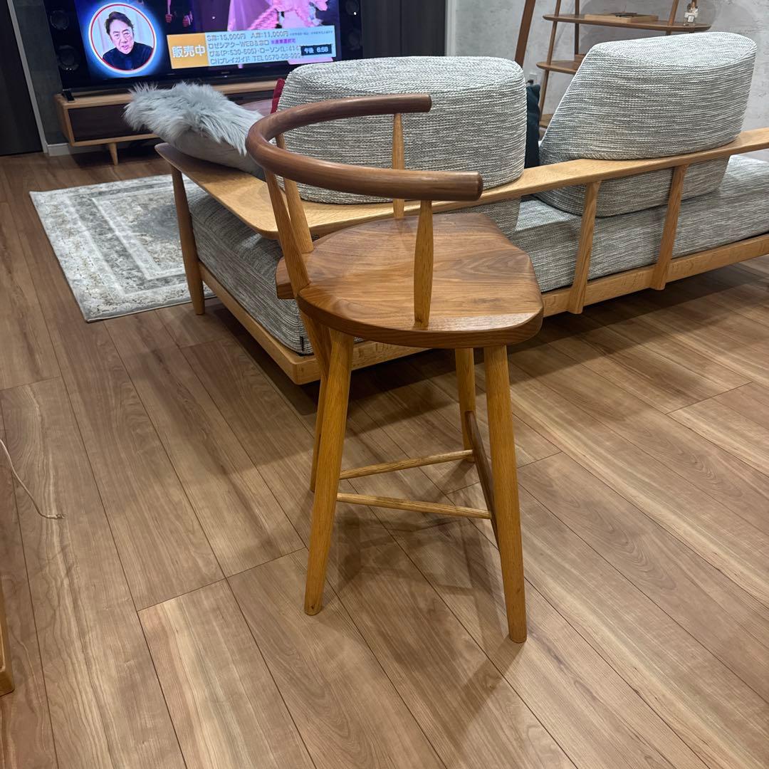 木製アームチェア ブラウン　柏木工　高山ウッドワークス　wood works