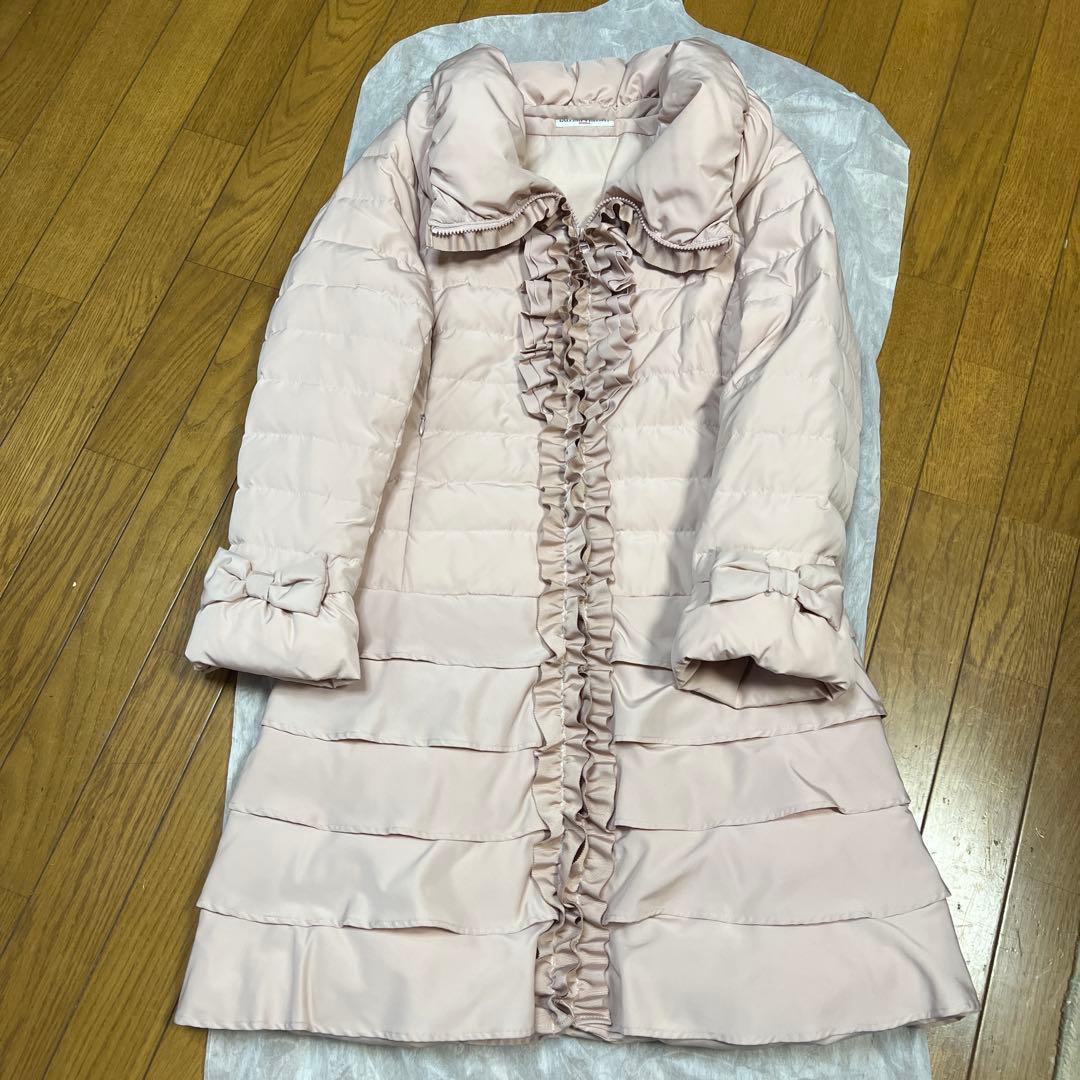 ギャラリービスコンティ　ピンクダウンコート　美品(未使用に近い)