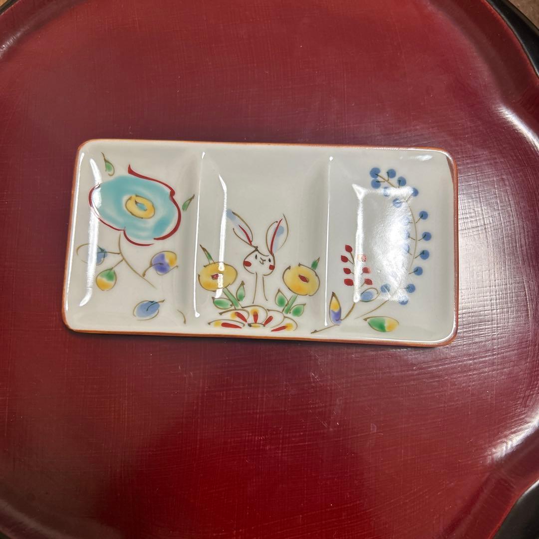 作家　陶芸作家　空萌工房 うさぎ 田口紀美子　薬味皿　仕切皿