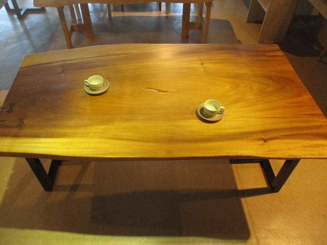 J-0025■　モンキーポッド　テーブル　ローテーブル　ダイニング　座卓　一枚板