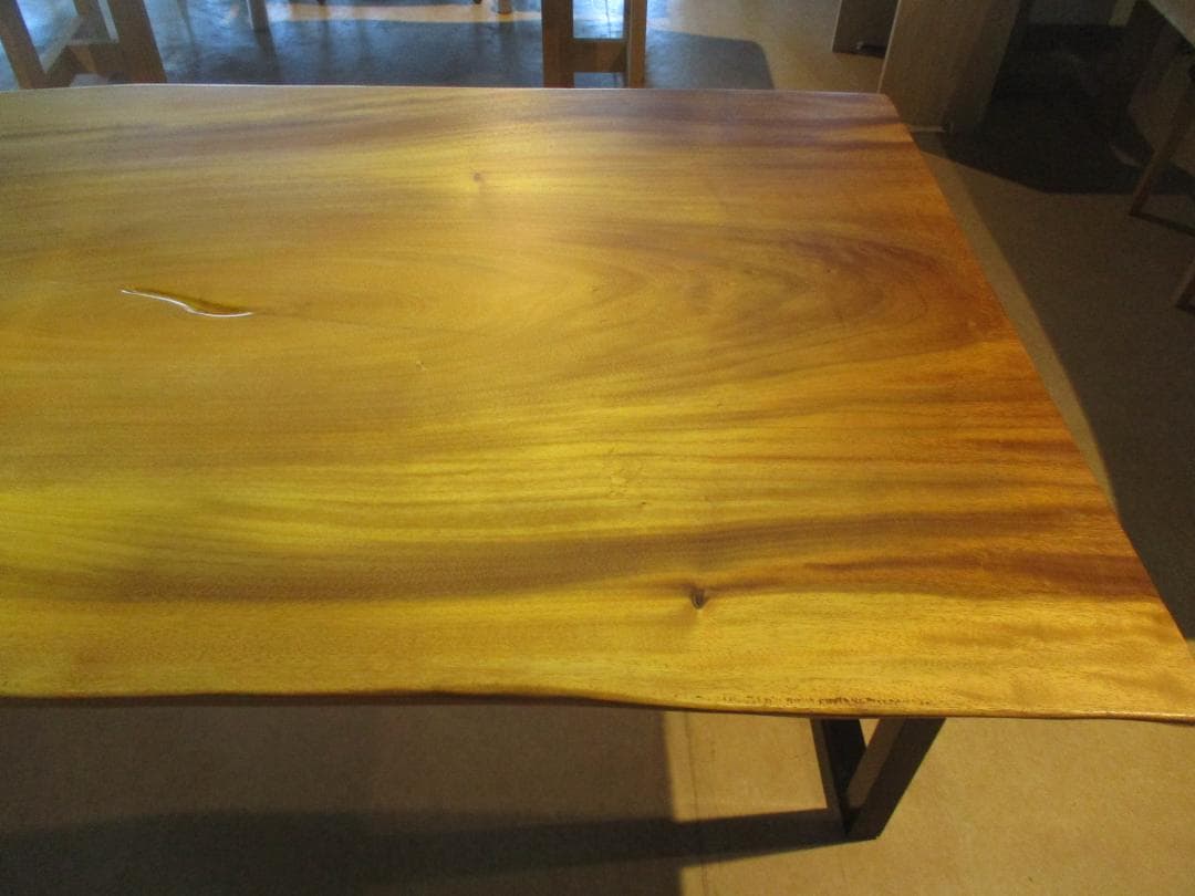 J-0025■　モンキーポッド　テーブル　ローテーブル　ダイニング　座卓　一枚板